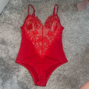 Red Lace Bodysuit